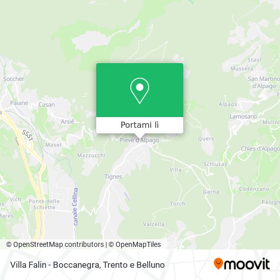 Mappa Villa Falin - Boccanegra