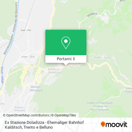 Mappa Ex Stazione Doladizza - Ehemaliger Bahnhof Kalditsch