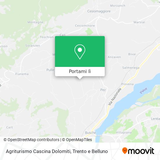 Mappa Agriturismo Cascina Dolomiti