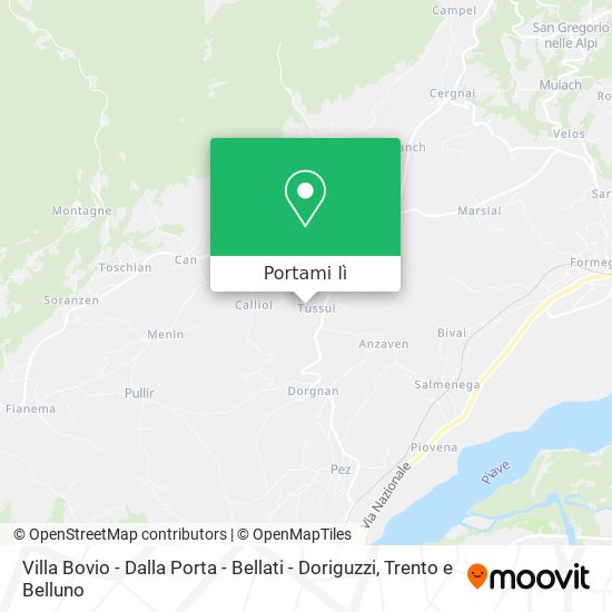 Mappa Villa Bovio - Dalla Porta - Bellati - Doriguzzi