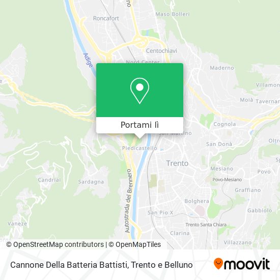 Mappa Cannone Della Batteria Battisti