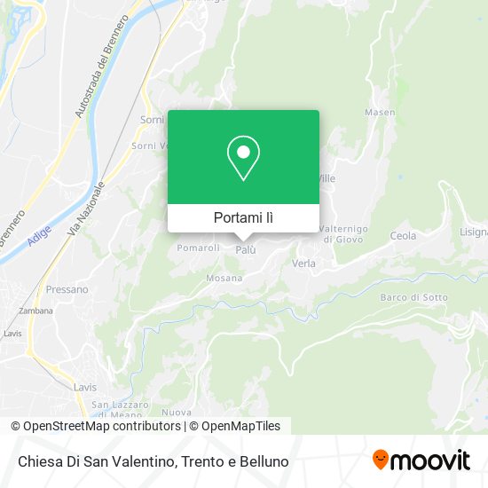 Mappa Chiesa Di San Valentino