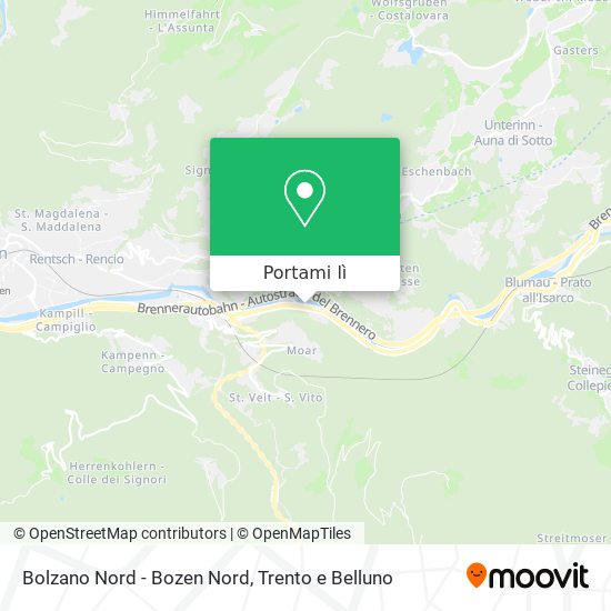 Mappa Bolzano Nord - Bozen Nord