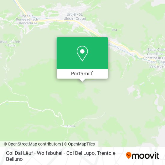 Mappa Col Dal Lëuf - Wolfsbühel - Col Del Lupo