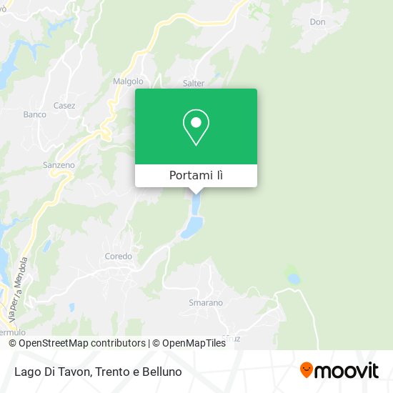 Mappa Lago Di Tavon