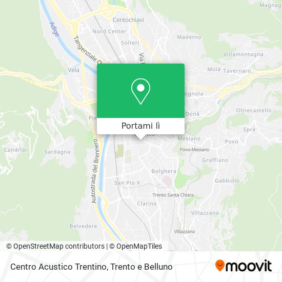 Mappa Centro Acustico Trentino