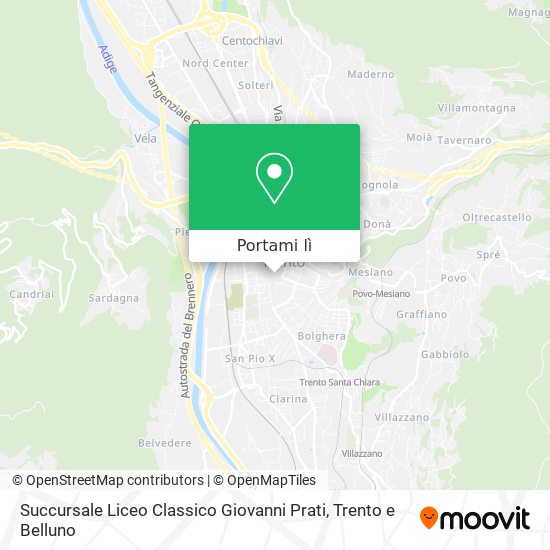 Mappa Succursale Liceo Classico Giovanni Prati