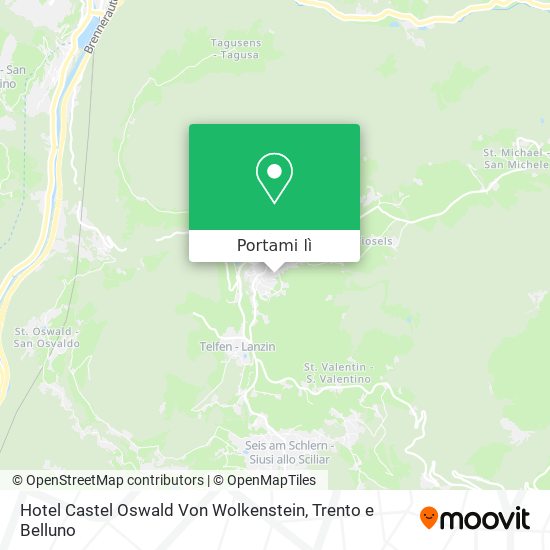 Mappa Hotel Castel Oswald Von Wolkenstein