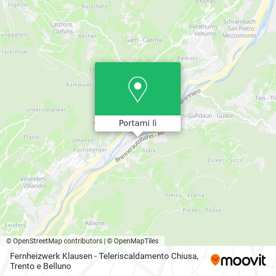 Mappa Fernheizwerk Klausen - Teleriscaldamento Chiusa