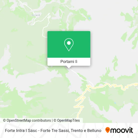 Mappa Forte Intra I Sásc - Forte Tre Sassi