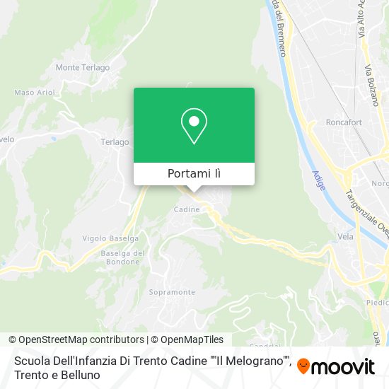 Mappa Scuola Dell'Infanzia Di Trento Cadine ""Il Melograno""
