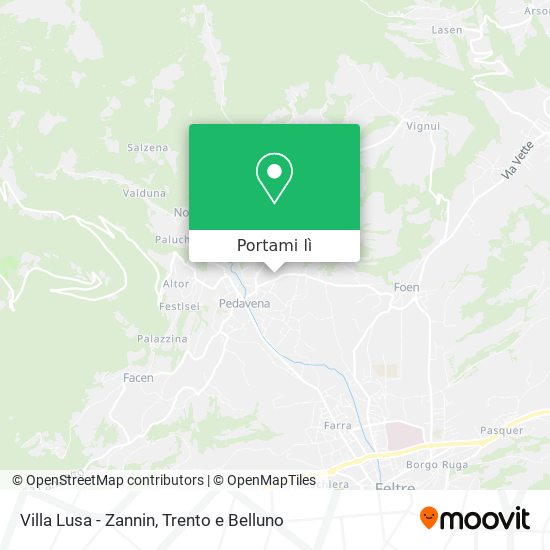 Mappa Villa Lusa - Zannin
