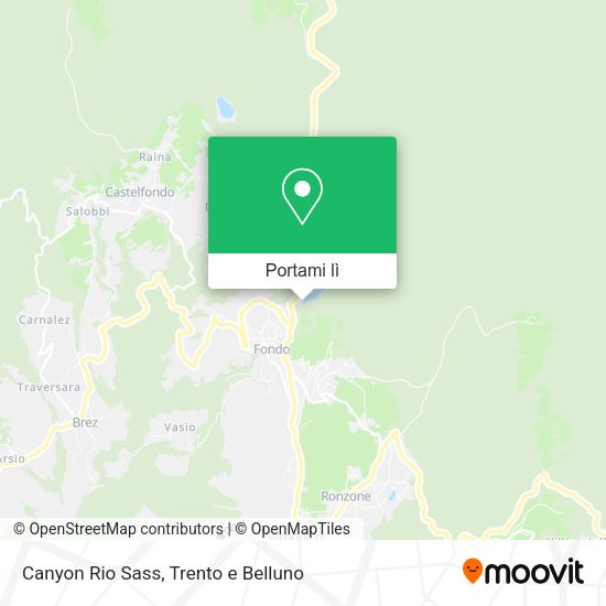 Mappa Canyon Rio Sass