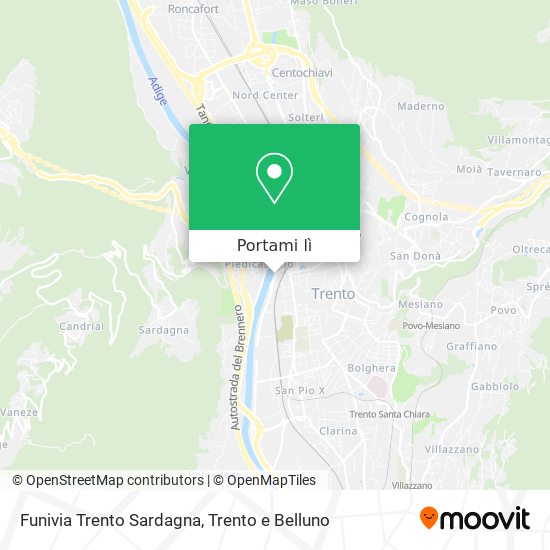 Mappa Funivia Trento Sardagna