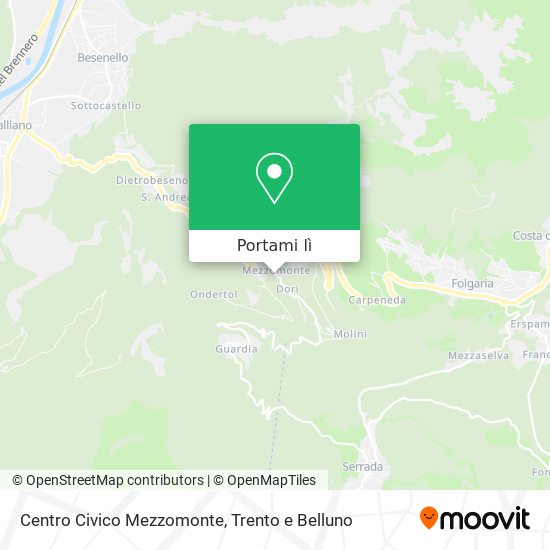 Mappa Centro Civico Mezzomonte