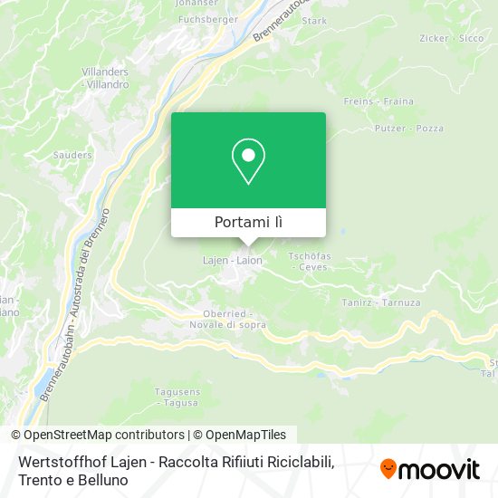 Mappa Wertstoffhof Lajen - Raccolta Rifiiuti Riciclabili