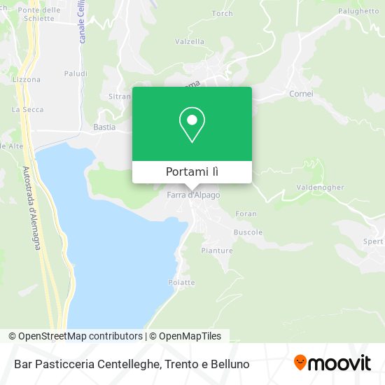 Mappa Bar Pasticceria Centelleghe