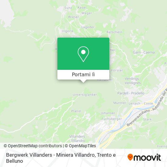Mappa Bergwerk Villanders - Miniera Villandro