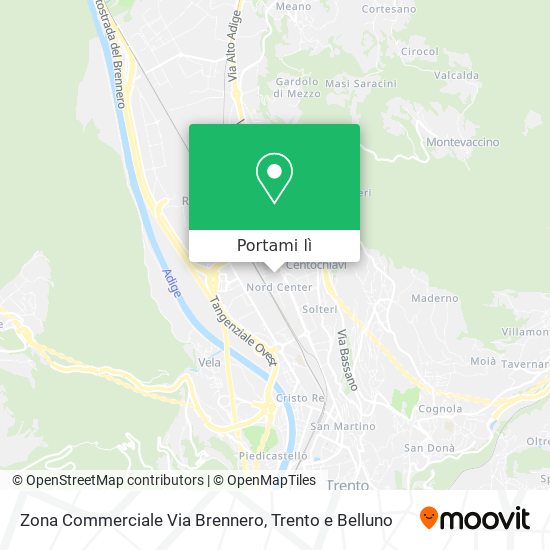 Mappa Zona Commerciale Via Brennero