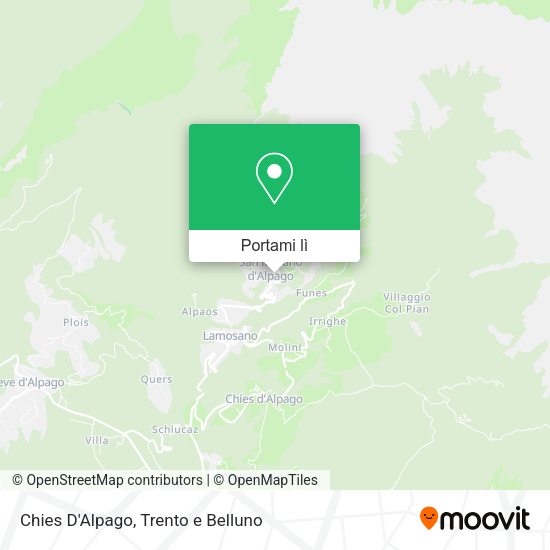 Mappa Chies D'Alpago