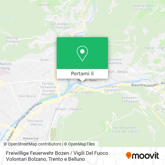 Mappa Freiwillige Feuerwehr Bozen / Vigili Del Fuoco Volontari Bolzano