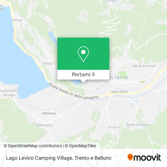 Mappa Lago Levico Camping Village