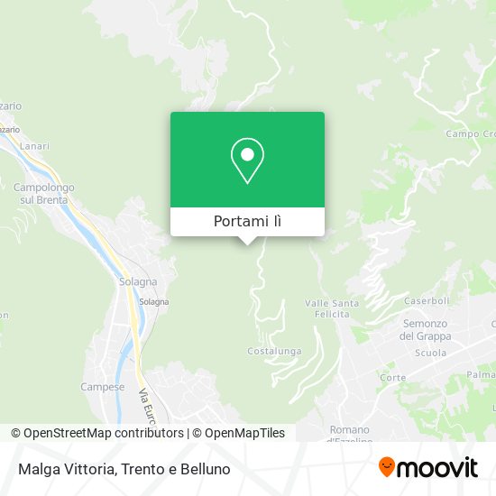 Mappa Malga Vittoria