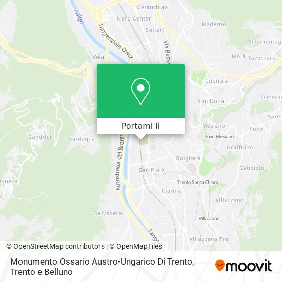 Mappa Monumento Ossario Austro-Ungarico Di Trento