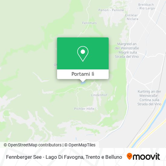 Mappa Fennberger See - Lago Di Favogna
