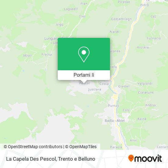 Mappa La Capela Des Pescol