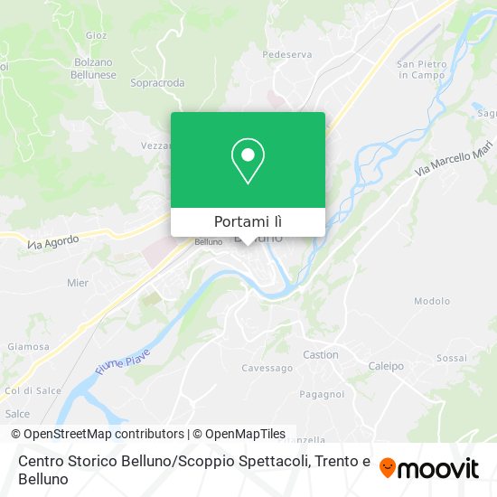 Mappa Centro Storico Belluno / Scoppio Spettacoli