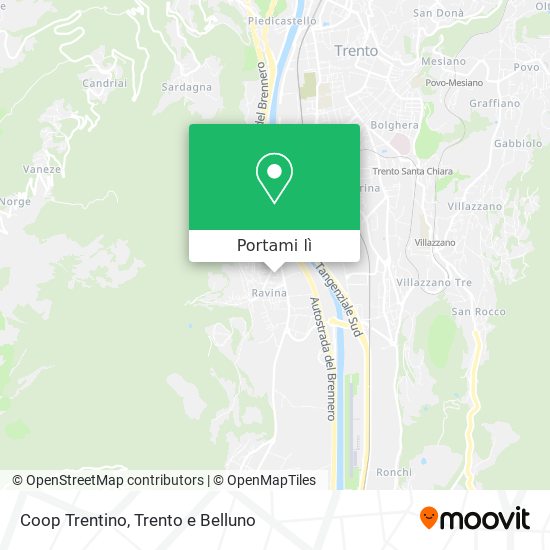Mappa Coop Trentino
