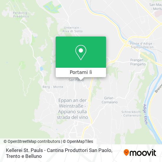 Mappa Kellerei St. Pauls - Cantina Produttori San Paolo