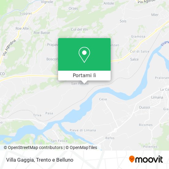 Mappa Villa Gaggia