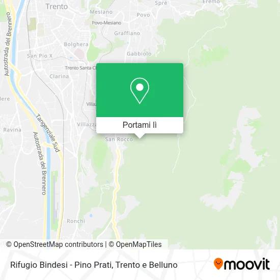 Mappa Rifugio Bindesi - Pino Prati