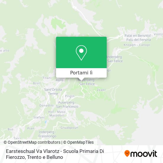 Mappa Earsteschual Va Vlarotz - Scuola Primaria Di Fierozzo