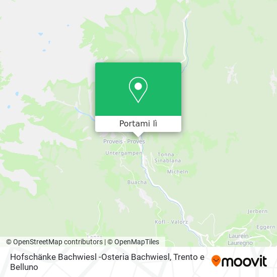 Mappa Hofschänke Bachwiesl -Osteria Bachwiesl