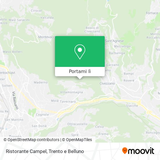 Mappa Ristorante Campel