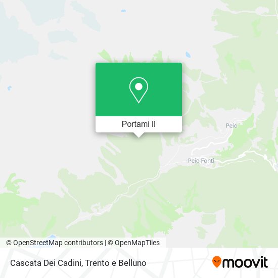 Mappa Cascata Dei Cadini