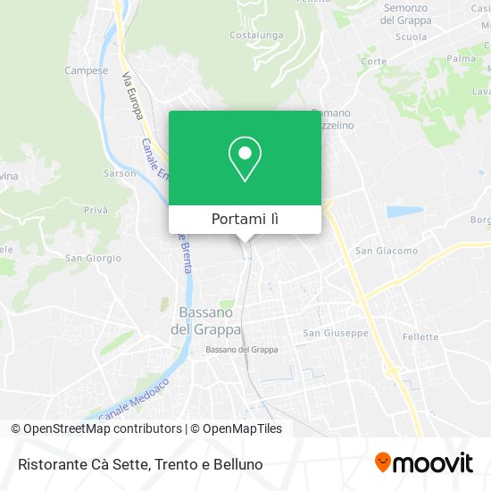 Mappa Ristorante Cà Sette