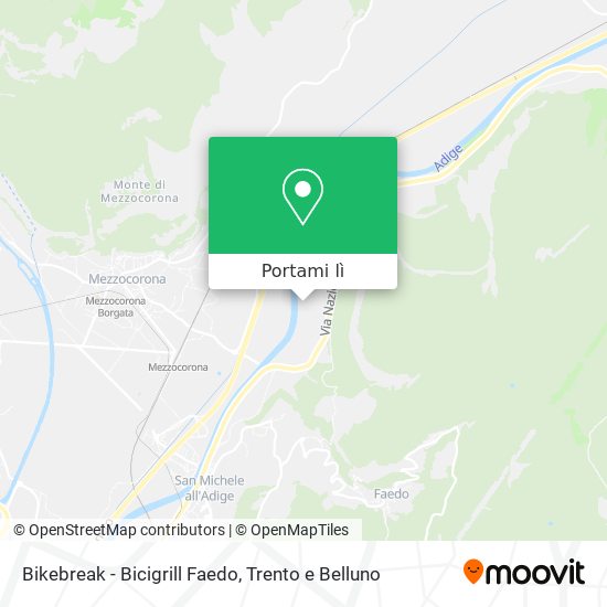 Mappa Bikebreak - Bicigrill Faedo