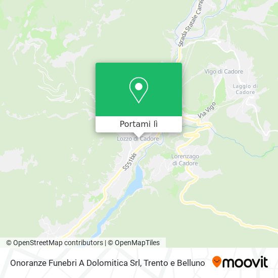 Mappa Onoranze Funebri A Dolomitica Srl