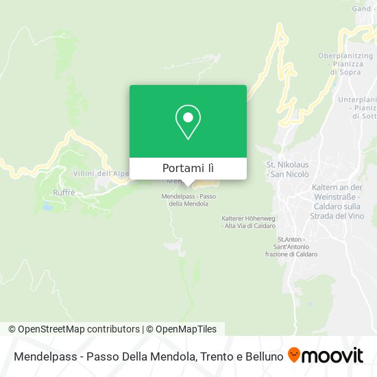 Mappa Mendelpass - Passo Della Mendola