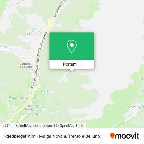 Mappa Riedberger Alm - Malga Novale