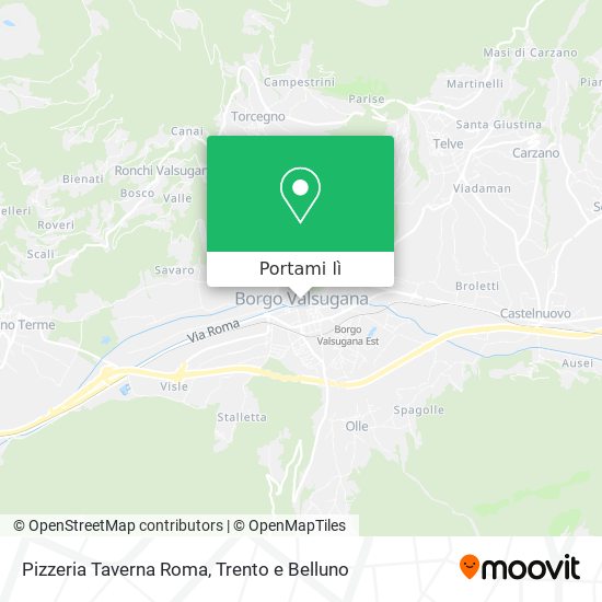 Mappa Pizzeria Taverna Roma