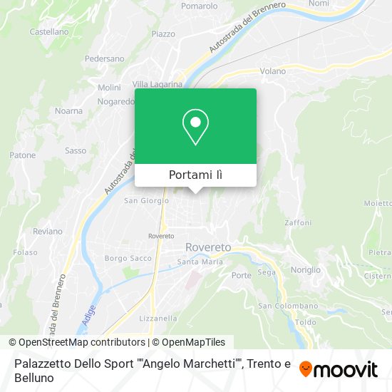 Mappa Palazzetto Dello Sport ""Angelo Marchetti""