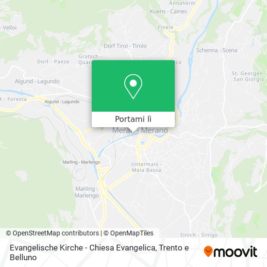 Mappa Evangelische Kirche - Chiesa Evangelica