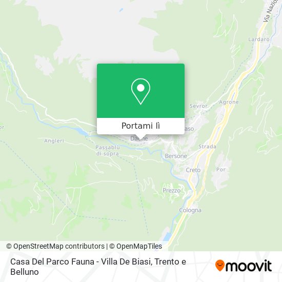 Mappa Casa Del Parco Fauna - Villa De Biasi