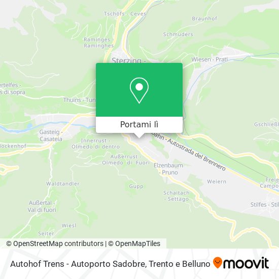 Mappa Autohof Trens - Autoporto Sadobre