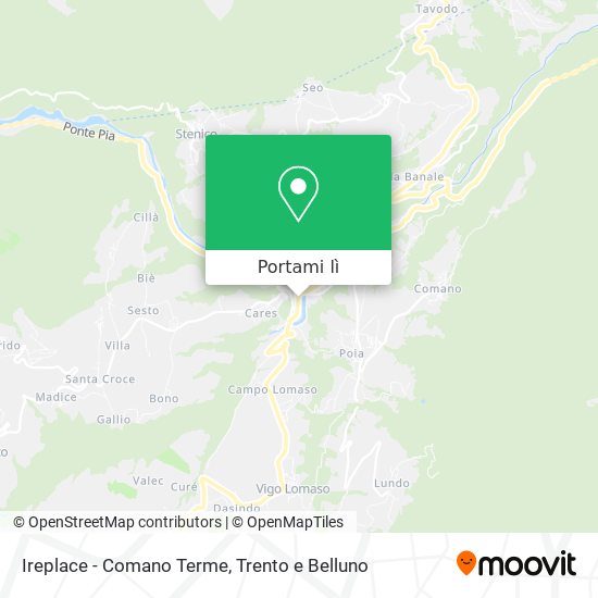 Mappa Ireplace - Comano Terme